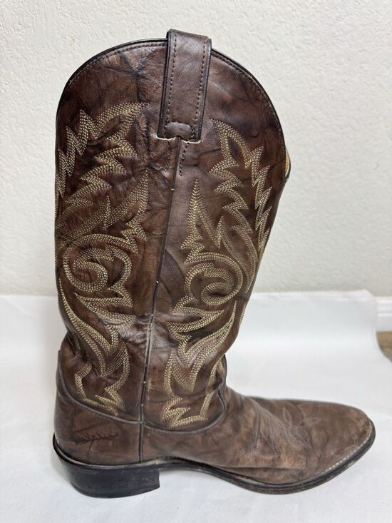 Justin Boots Deerlite 1564 Men\'s Cowboy Western Boots Size 10 D Brown Leather main image 6